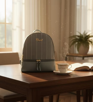 Royal Striped Backpack