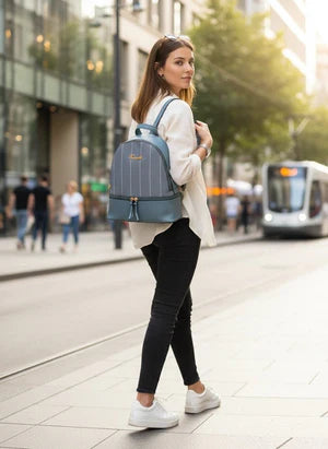 Royal Striped Backpack